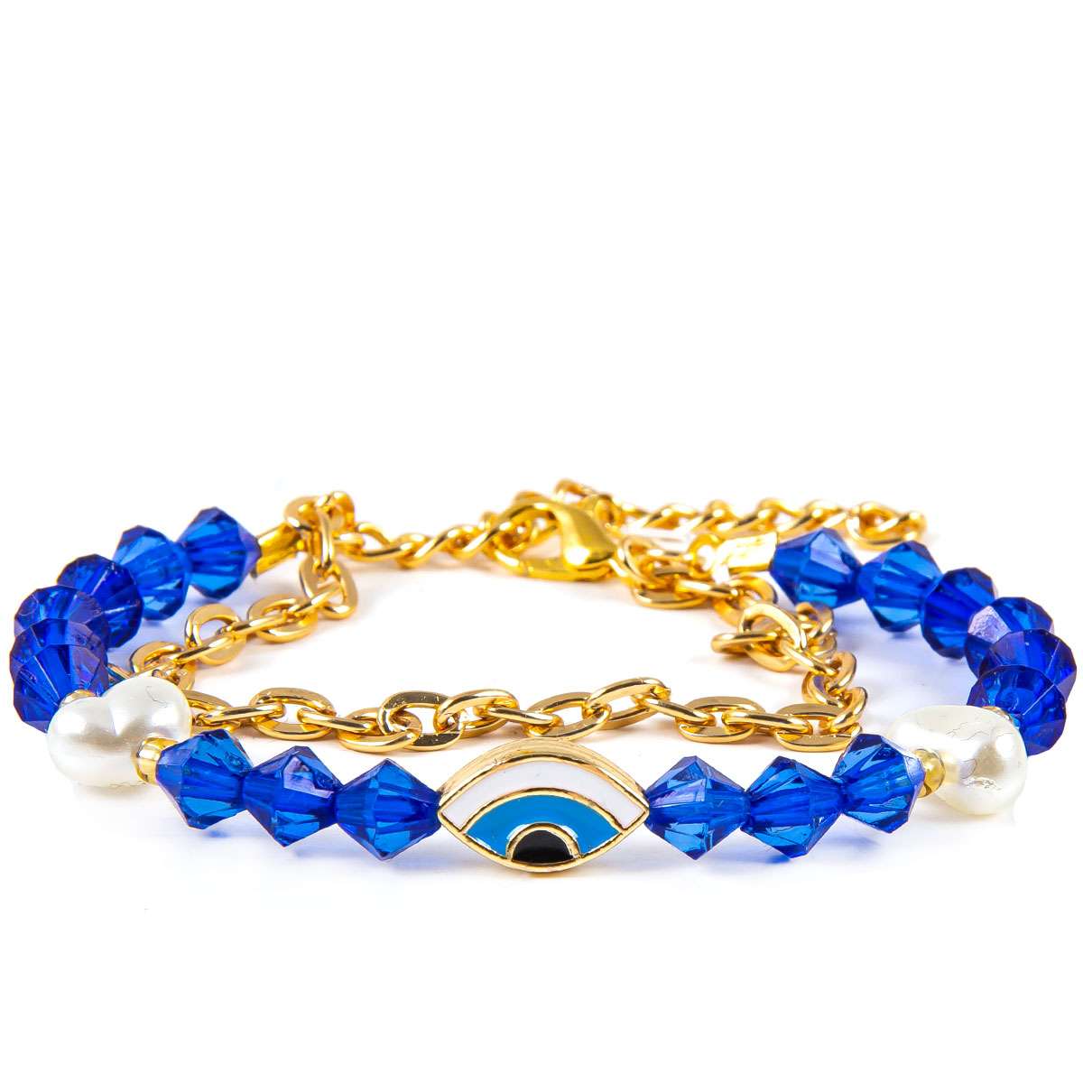 Pulsera de ojitos turco color azul.